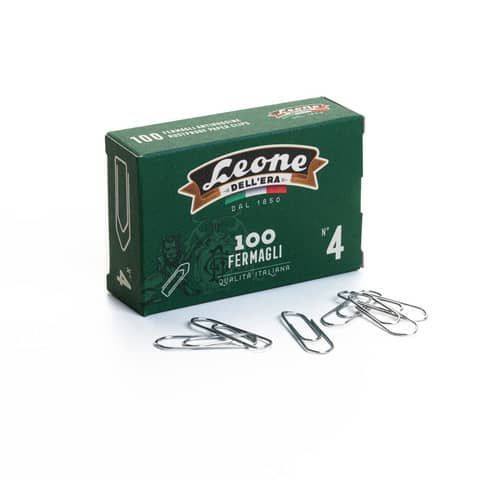 Leone Dell'Era Fermagli zincati N4 Confezione da 10 scatole x100 fermagli ciasc…