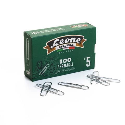 Leone Dell'Era Fermagli zincati N5 Confezione da 10 scatole x100 fermagli ciasc…