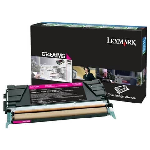 Lexmark - Toner - Magenta - C746A1MG - return program - 7.000 pag