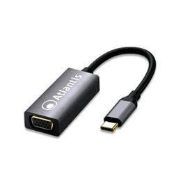 Atlantis Land - Adattatore video - 24 pin USB-C (M) a HD-15 (VGA) (F) - 10 cm -…