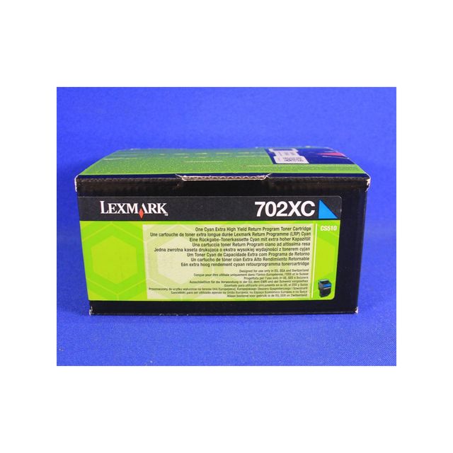 Lexmark 702XC - Extra High Yield - ciano - originale - cartuccia toner LCCP, LR…