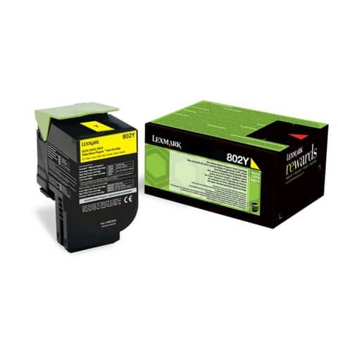 Lexmark 802Y - Giallo - originale - cartuccia toner LCCP, LRP - per Lexmark CX3…