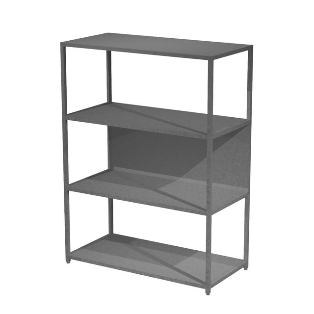 Libreria 4 ripiani Modular - 90 x 44 x 122 cm - struttura metal antracite - ant…