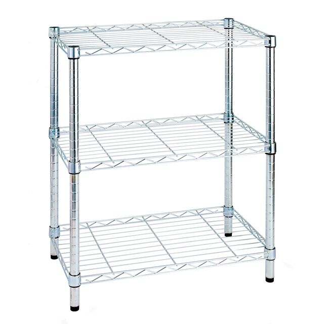 Libreria Archimede Light - 3 ripiani - acciaio cromato - 36x60x75 cm - Serena G…