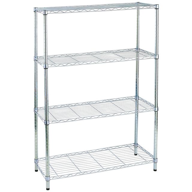 Libreria Archimede Light - 4 ripiani - acciaio cromato - 36 x 90 x 137 cm - Ser…