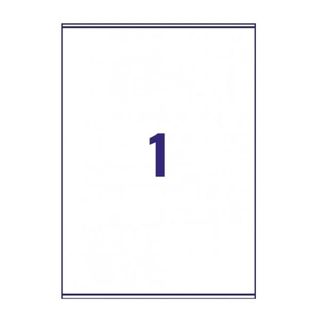 Avery - Bianco - 199.6 x 289.1 mm 15 etichette (15 foglio(i) x 1) etichette di …