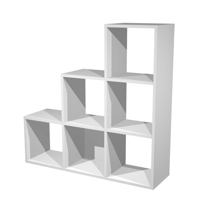 Libreria casellario Rainbow - 6 caselle a scalare - 104,1x29,2x103,9 cm - grigi…