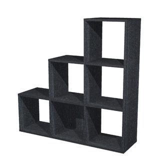 Libreria casellario Rainbow - 6 caselle a scalare - 104,1x29,2x103,9 cm - nero …