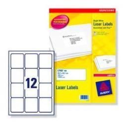 Avery - Bianco - 63.5 x 72 mm 1200 etichette (100 foglio(i) x 12) Etichette per…