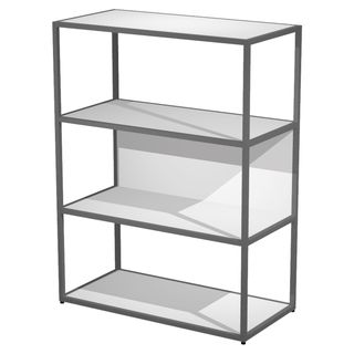 Libreria media a giorno Essence - 90 x 44 x 119 cm - Bianco/antracite