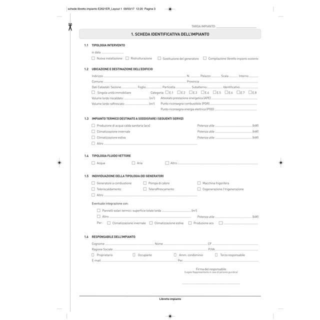 Libretto impianto climatizzazione Emilia Romagna - 297 x 210mm - 48 fogli - Edi…