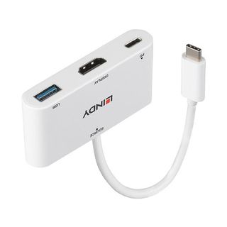 Lindy - Adattatore video - 24 pin USB-C maschio a HDMI, USB Tipo A, USB-C (solo…