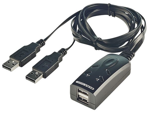 Lindy 2 Port USB KM Switch - Commutatore tastiera / mouse - 2 x USB - desktop