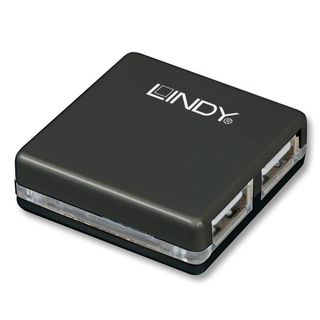 Lindy 4 Port USB 2.0 Mini Hub - Hub - 4 x USB 2.0 - desktop