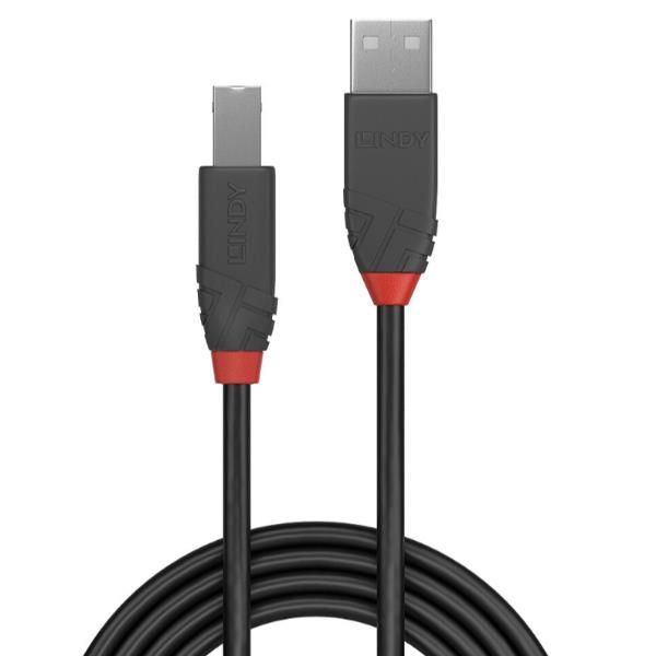Lindy Anthra Line - Cavo USB - USB (M) a USB Tipo B (M) - USB 2.0 - 10 m - di f…