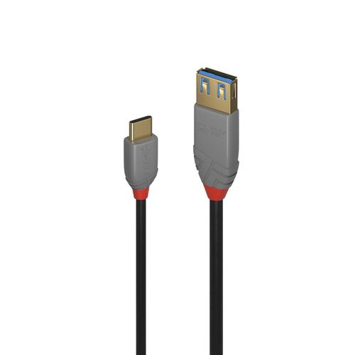 Lindy Black Line - Cavo USB - 24 pin USB-C (M) a USB Tipo A (F) - USB 3.1 Gen 2…