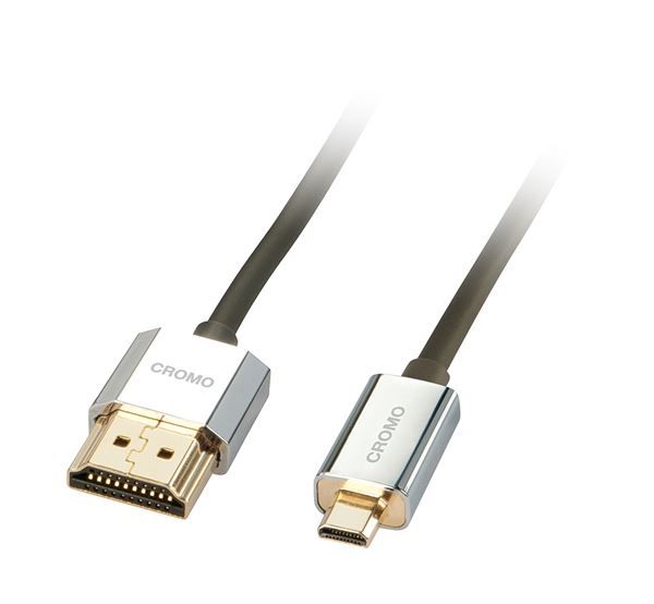 Lindy CROMO Slim High Speed HDMI to micro HDMI Cable with Ethernet - Cavo HDMI …