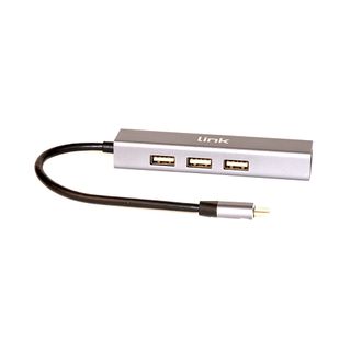 Link LKADAT127 - Hub - 3 x USB 2.0 + 1 x 10/100 - desktop