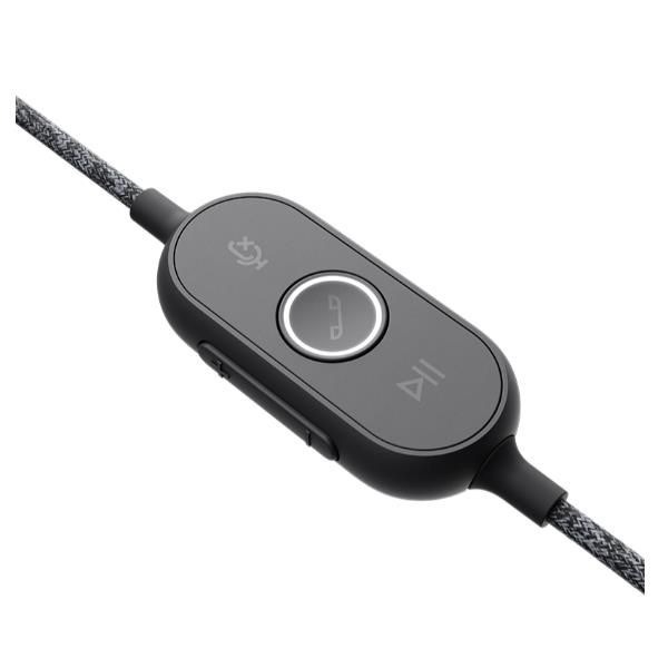 Logitech Zone Wired - Cuffie con microfono - on-ear - cablato - USB-C - grafite