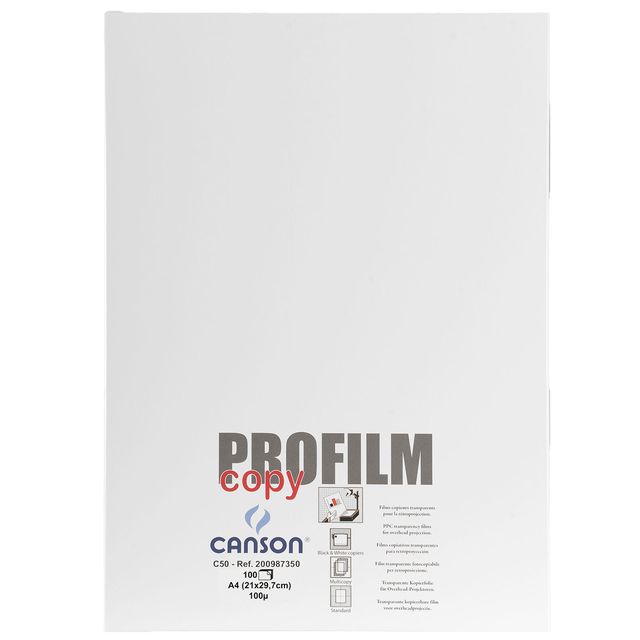 Lucidi C50 Profilm Copy per fotocopiatrici bianco/nero - 100 fogli A4 - senza r…