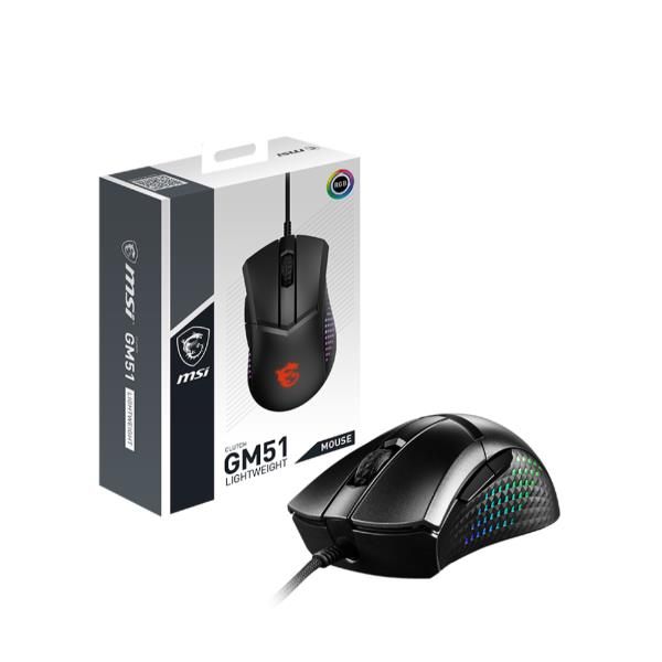 MSI Clutch GM51 - Mouse - per destrorsi - ottica - cablato - USB 2.0