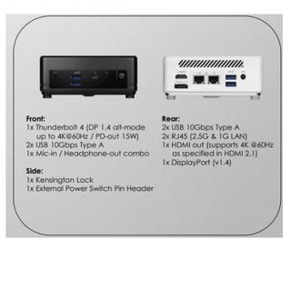 MSI Cubi 5 1M-498EU, Intel Core 3, 100U, 8 GB, DDR5-SDRAM, 512 GB, Windows 11 H…