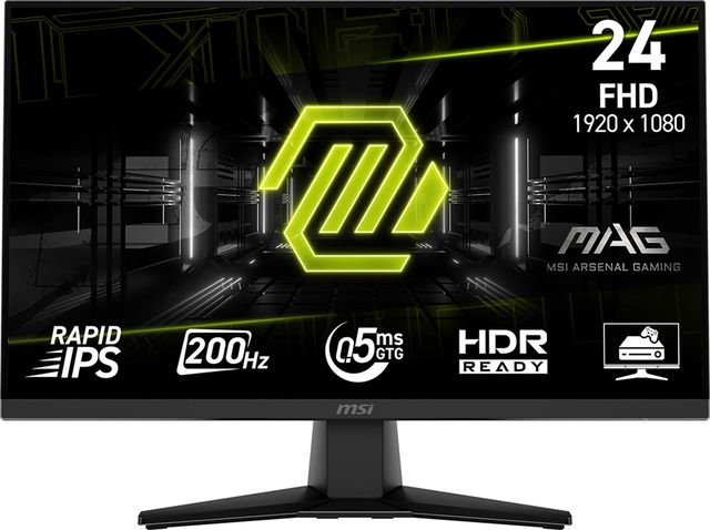 MSI MAG 242F, 60,5 cm (23.8ʺ), 1920 x 1080 Pixel, Full HD, LCD, 0,5 ms, Nero