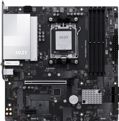 MSI PRO B840M-P WIFI6E, AMD, Socket AM5, AMD Ryzen 7000 Series, AMD Ryzen 8000 …