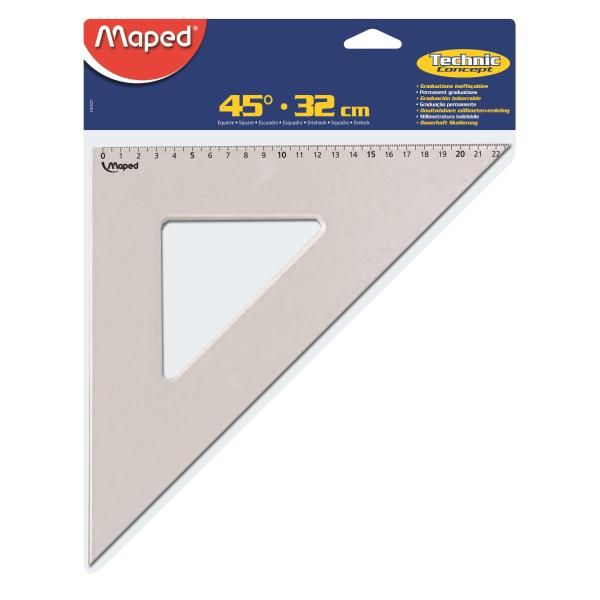Maped Technic - Squadra - 32 cm - 45°, 45° - trasparente
