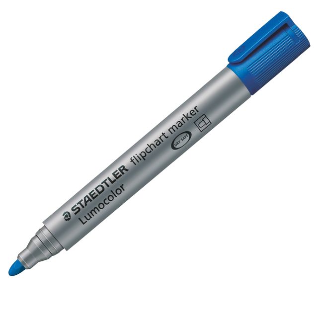 Marcatore Lumocolor Flipchart 356 - a base d'acqua - punta tonda 2 mm - blu - S…