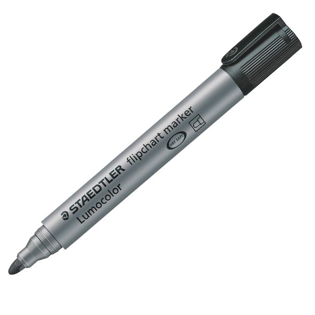 Marcatore Lumocolor Flipchart 356 - a base d'acqua - punta tonda 2 mm - nero - …