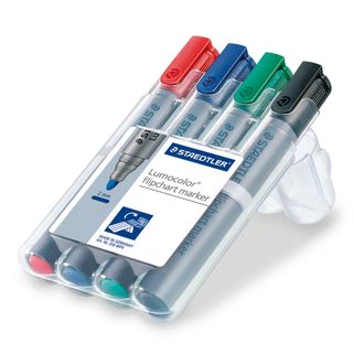 Marcatore Lumocolor Flipchart 356 - punta tonda - tratto 2,0mm - astuccio 4 col…