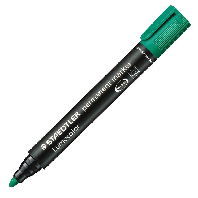Marcatore Lumocolor Permanent 352 - punta tonda - tratto 2 mm - verde - Staedtl…