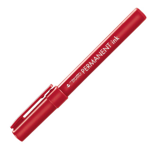 Marcatore Tratto Permanent Ink - punta tonda 2,00mm - rosso - Tratto - conf. 12…