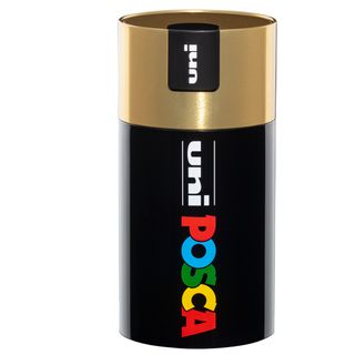Marcatore Uni Posca PC5M - con coperchio oro - punta media - colori assortiti -…