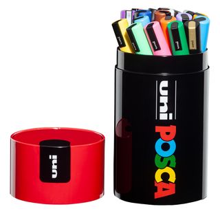 Marcatore Uni Posca PC5M - con coperchio rosso - punta media - colori assortiti…