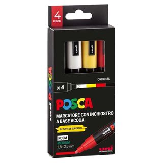 Marcatore Uni Posca PC5M - punta media 1,8-2,5 mm - colori assortiti - Uni Mits…
