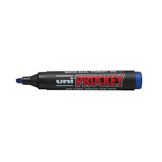 Marcatore Uni Prockey M126 - punta a scalpello da 1,00-5,70mm - blu - Uni Mitsu…