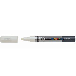 Marcatore a base d'acqua Graduate Mark All - punta tonda 2mm - bianco - Lyra