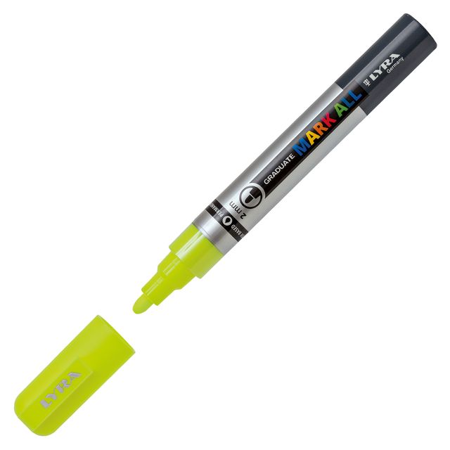 Marcatore a base d'acqua Graduate Mark All - punta tonda 2mm - giallo fluo - Ly…