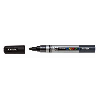 Marcatore a base d'acqua Graduate Mark All - punta tonda 2mm - nero - Lyra