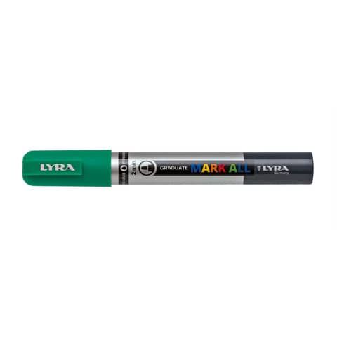Marcatore a base d'acqua Graduate Mark All - punta tonda 2mm - verde smeraldo -…