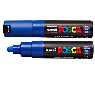 Marcatore a base d'acqua Uni Posca PC7M - punta tonda large 4,5 mm-5,5mm - blu …