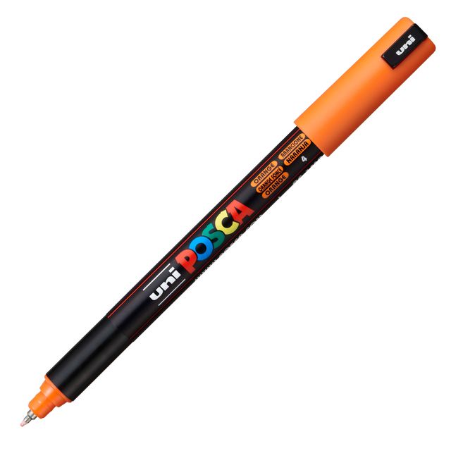 Marcatore a base d'acqua Uni Posca Pen PC1M - punta extra fine 0,7mm - arancio …