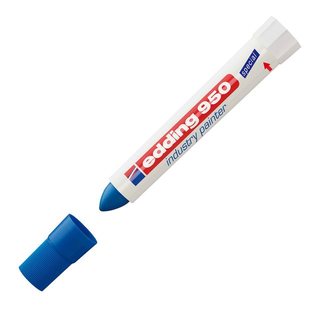 Marcatore a cera edding 950 punta conica 10 mm blu E-950 003