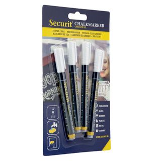 Marcatore a gesso liquido - punta fine da 1,00-2,00 mm - bianco - Securit - con…