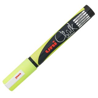 Marcatore a gesso liquido Uni Chalk Marker - punta tonda da 1,80-2,50mm - giall…
