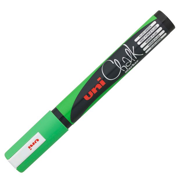 Marcatore a gesso liquido Uni Chalk Marker - punta tonda da 1,80-2,50mm - verde…