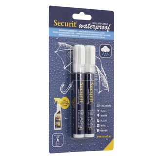 Marcatore a gesso liquido waterproof - punta da 2,00-6,00mm - bianco - Securit …