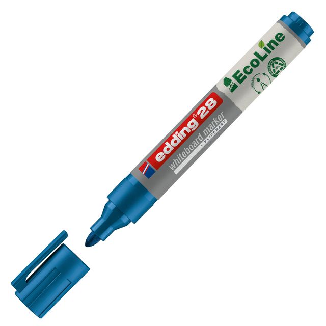 Marcatore per lavagne bianche Edding 28 EcoLine punta tonda - tratto 1,5-3 mm b…